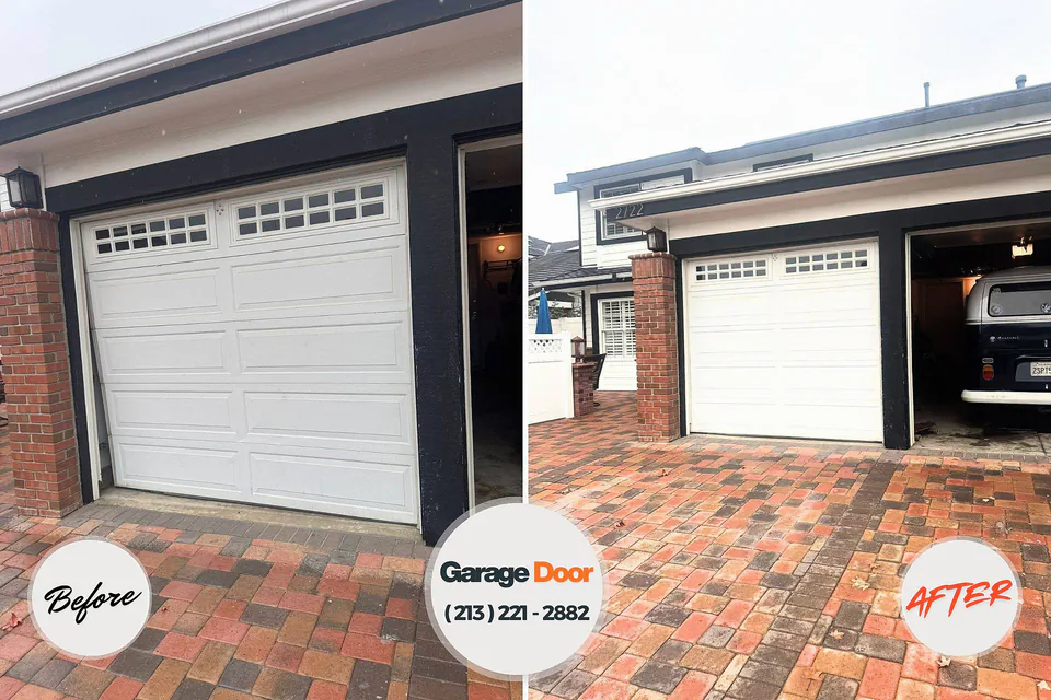 Before and after: garage door repair Lakewood, SC